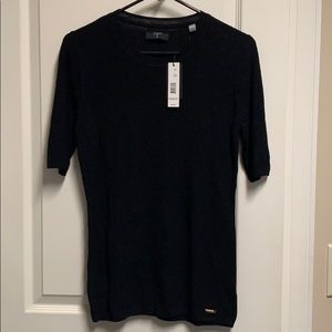NWT Tahari Cashmere blend elbow sleeve crew neck
